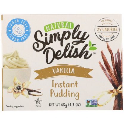 Natural Simply Delish, Natural Instant Pudding, Vanilla, 1.7 oz (48 g)