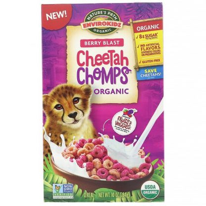 Nature's Path, EnviroKidz, Organic Berry Blast Cheetah Chomps, 10 oz (284 g)