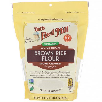 Bob's Red Mill, Organic Brown Rice Flour, Whole Grain, 24 oz (680 g)