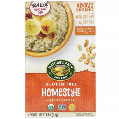 Nature's Path, Organic Instant Oatmeal, Homestyle, 8 Packets, 11.3 oz (320 g)