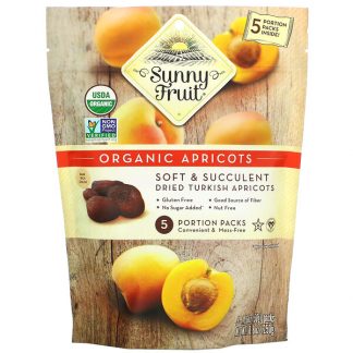 Sunny Fruit, Organic Apricots, 5 Portion Packs, 1.76 oz (50 g) Each