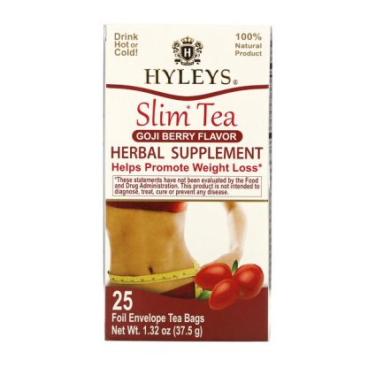 Hyleys Tea, Slim Tea, Goji Berry, 25 Foil Envelope Tea Bags, 1.32 oz (37.5 g)