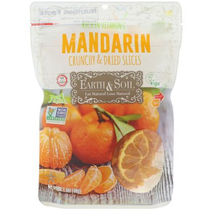 Nature's Wild Organic, Earth & Soil, Crunchy & Dried, Mandarin Slices, 1.40 oz (40 g)