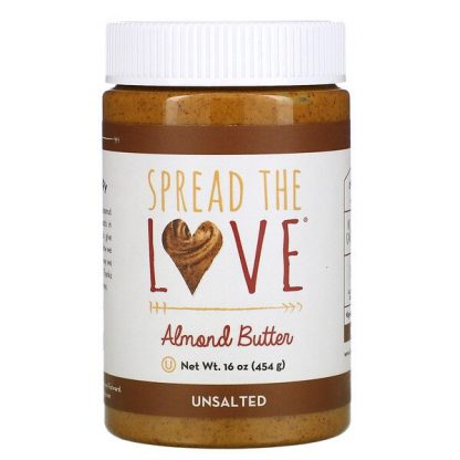 Spread The Love, Almond Butter, Unsalted, 16 oz ( 454 g)