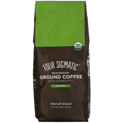 Four Sigmatic, Mushroom Ground Coffee with Probiotics, Defend, Medium Roast, 12 oz (340 g)