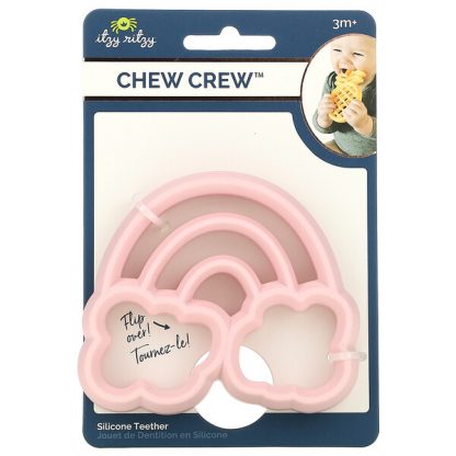 itzy ritzy, Chew Crew, Silicone Teether, 3+ Months, Rainbow, 1 Teether