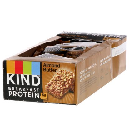 KIND Bars, Breakfast Protein, Almond Butter, 8 Pack of 2 Bars, 1.76 oz (50 g) Each