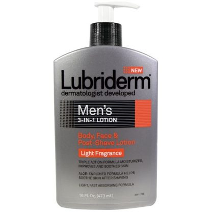 Lubriderm, Men's 3-In-1 Lotion, Body, Face & Post-Shave Lotion, 16 fl oz (473 ml)