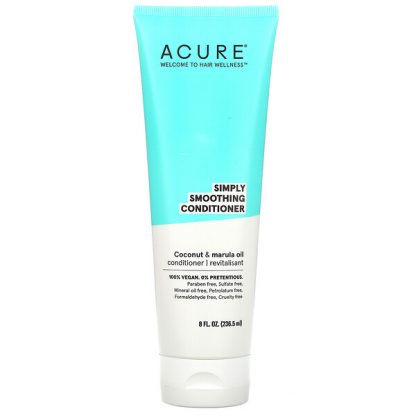 Acure, Simply Smoothing Conditioner, Coconut & Marula Oil, 8 fl oz (236.5 ml)