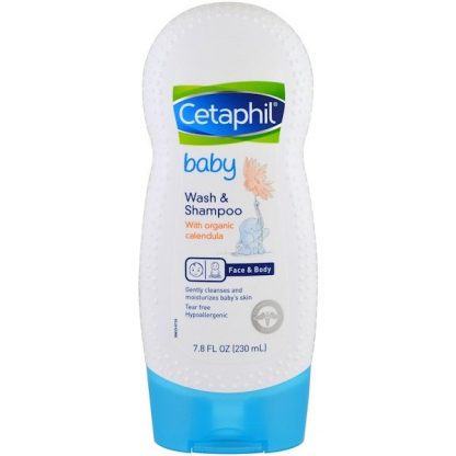 Cetaphil, Baby, Wash & Shampoo with Organic Calendula, 7.8 fl oz (230 ml)