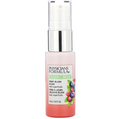 Physicians Formula, Organic Wear, Dewy Blush Elixir, Apricot Glow, 0.5 fl oz (15 ml)