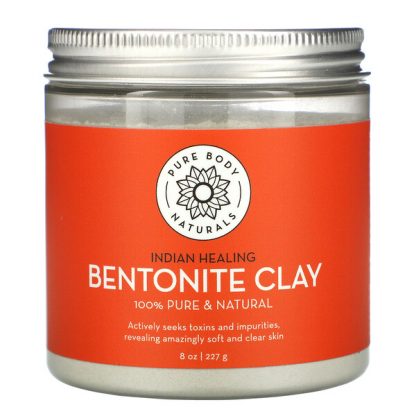 Pure Body Naturals, Indian Healing Bentonite Clay, 8 fl oz (227 g)