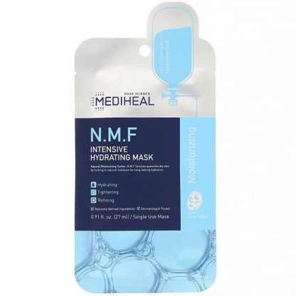 Mediheal, N.M.F Intensive Hydrating Beauty Mask, 5 Sheets, 0.91 fl oz (27 ml) Each