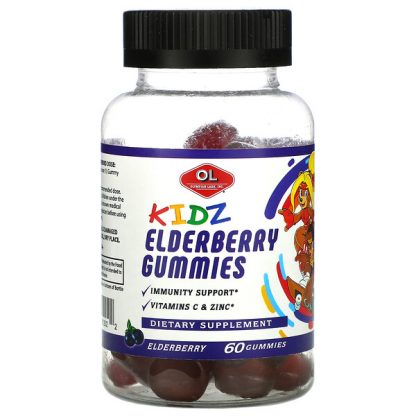 Olympian Labs, Kids Elderberry Gummies, Elderberry, 60 Gummies