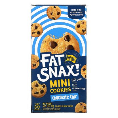 Fat Snax, Mini Cookies, Chocolate Chip, 5 oz (141.7 g)