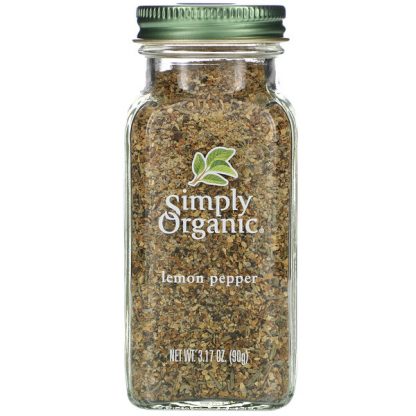 Simply Organic, Lemon Pepper, 3.17 oz (90 g)