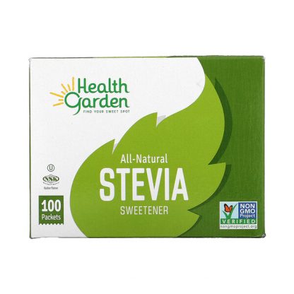 Health Garden, All-Natural Stevia Sweetener, 100 Packets, 1 g Each