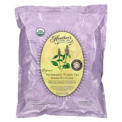 Heather's Tummy Care, Tummy Teas, Organic Peppermint Tummy Tea, Caffeine Free, 16 oz (453 g)