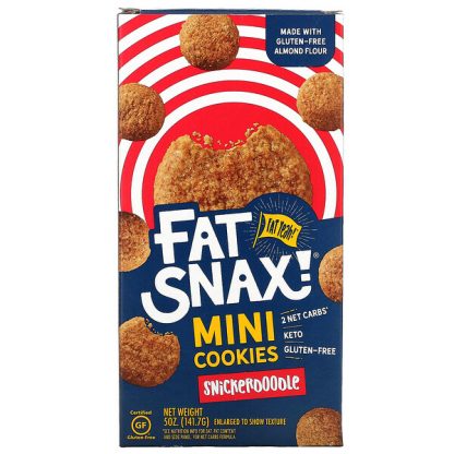 Fat Snax, Mini Cookies, Snickerdoodle, 5 oz (141.7 g)