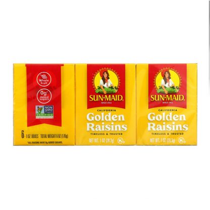 Sun-Maid, California Golden Raisins, 6 Boxes, 1 oz ( 28.3 g) Each