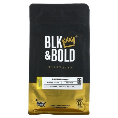 BLK & Bold, Specialty Coffee, Brighter Days, Ground, Light Roast, 12 oz (340 g)