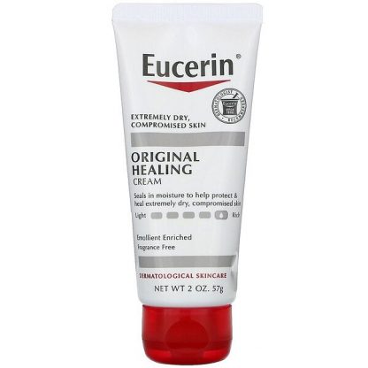 Eucerin, Original Healing, Creme for Very Dry Sensitive Skin, Fragrance Free, 2 oz (57 g)