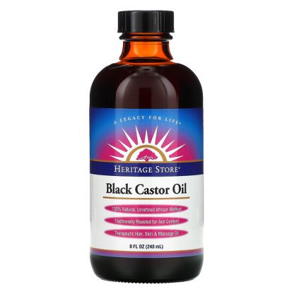 Heritage Store, Black Castor Oil, 8 fl oz (240 ml)