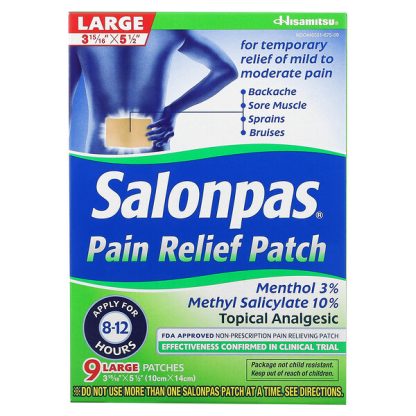 Salonpas, Pain Relief Patch, Large, 9 Patches