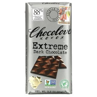 Chocolove, Extreme Dark Chocolate, 88% Cocoa Content, 3.2 oz (90 g)