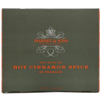 Harney & Sons, Spicy Black Tea, Hot Cinnamon Spice, 50 Tea Bags, 3.17 oz (90 g)