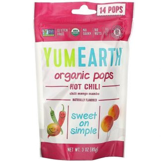 YumEarth, Organic Hot Chili Pops, Chili Mango Mambo, 14 Pops, 3 oz (85 g)