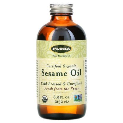 Flora, Certified Organic Sesame Oil, 8.5 fl oz (250 ml)