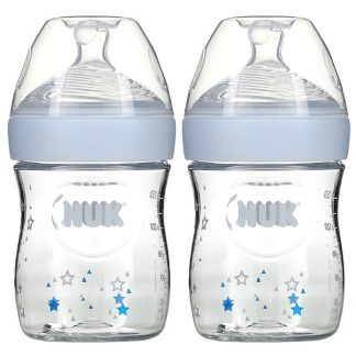 NUK, Simply Natural Bottles, 0+ Months, Slow, 2 Bottles, 5 oz (150 ml) Each