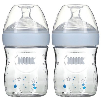 NUK, Simply Natural Bottles, 0+ Months, Slow, 2 Bottles, 5 oz (150 ml) Each