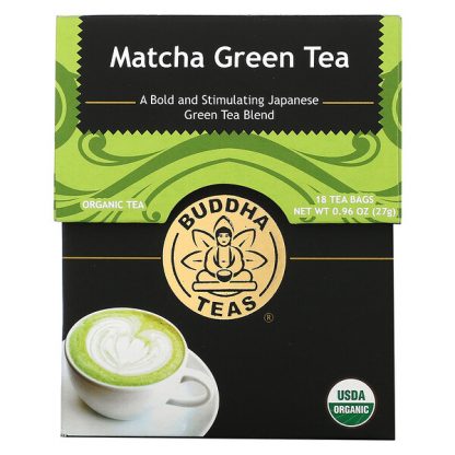 Buddha Teas, Organic Herbal Tea, Matcha Green, 18 Tea Bags, 0.95 oz (27 g)