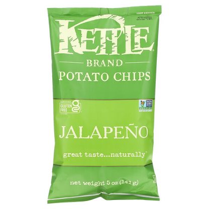 Kettle Foods, Potato Chips, Jalapeno, 5 oz (141 g)