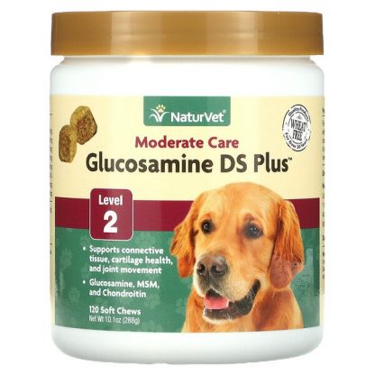 NaturVet, Glucosamine DS Plus, Moderate Care, Level 2, 120 Soft Chews, 10.1 oz (288 g)