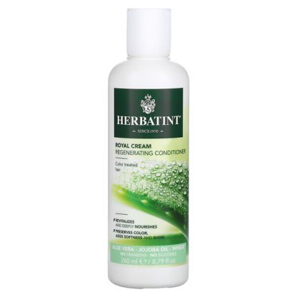 Herbatint, Royal Cream Regenerating Conditioner, Aloe Vera, Jojoba Oil, Wheat, 8.79 fl oz (260 ml)