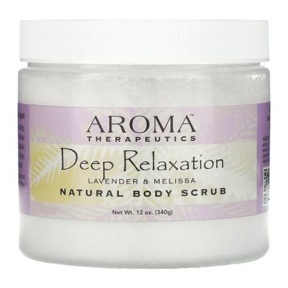 Abra Therapeutics, Natural Body Scrub, Deep Relaxation, Lavender and Melissa, 12 oz (340 g)