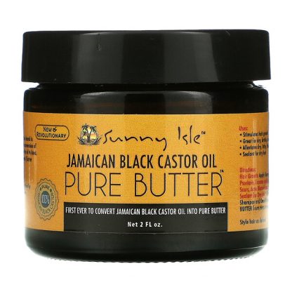 Sunny Isle, Jamaican Black Castor Oil, Pure Butter, 2 fl oz