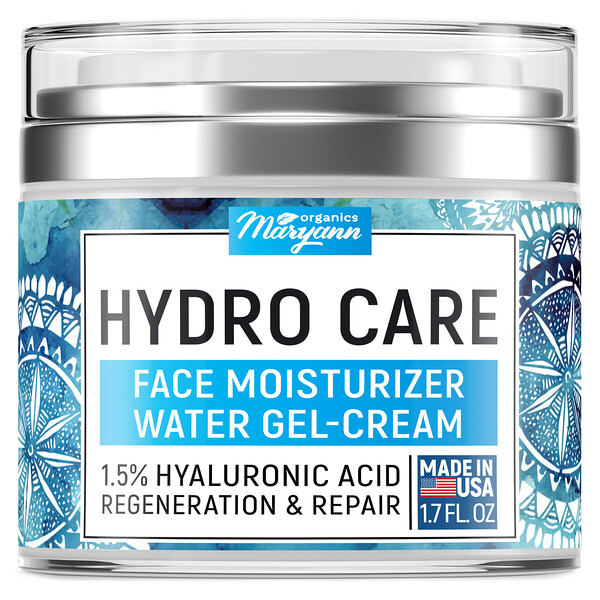 Maryann Organics, Hydro Care, Face Moisturizer Water Gel-Cream, 1.7 fl oz