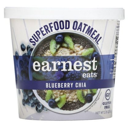 Earnest Eats, Superfood Oatmeal, Blueberry Chia , 2.35 oz (67 g)