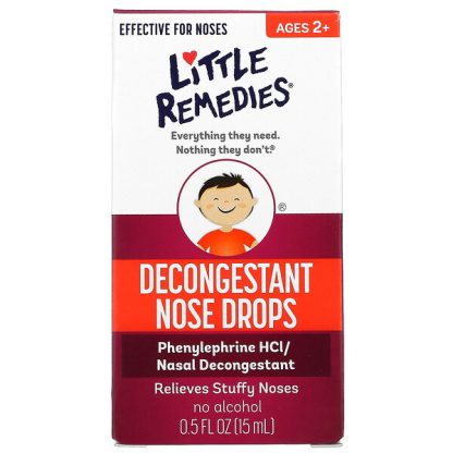 Little Remedies, Decongestant Nose Drops, Ages 2+, 0.5 fl oz (15 ml)