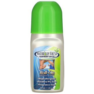 Naturally Fresh, Deodorant Crystal, Roll-On, Fragrance Free, 3 fl oz (90 ml)