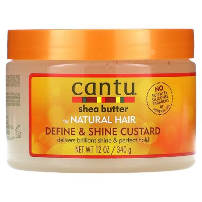 Cantu, Shea Butter for Natural Hair, Define & Shine Custard, 12 oz (340 g)