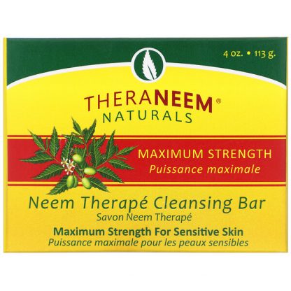 Organix South, TheraNeem Naturals, Neem Therapé, Cleansing Bar, Maximum Strength, 4 oz (113 g)