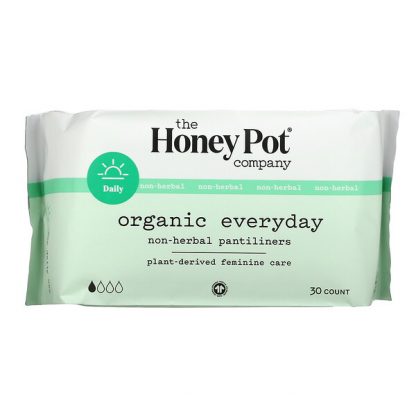 The Honey Pot Company, Organic Everyday Non-Herbal Pantiliners, 30 Count