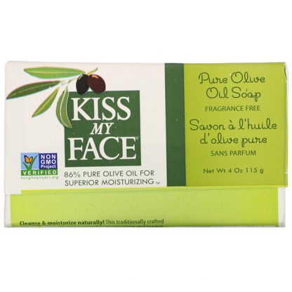 Kiss My Face, Pure Olive Oil Soap, Fragrance Free, 4 oz (115 g)