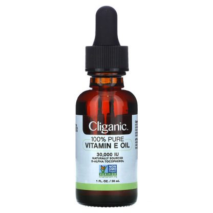 Cliganic, 100% Pure & Natural Vitamin E Oil, 30,000 IU, 1 fl oz (30 ml)