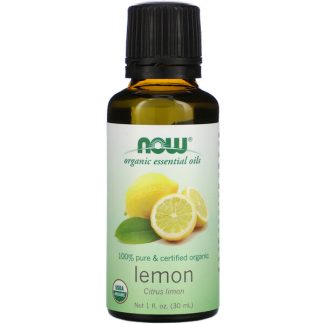 NOW Foods, Organic Essential Oils, Lemon, 1 fl oz (30 ml)